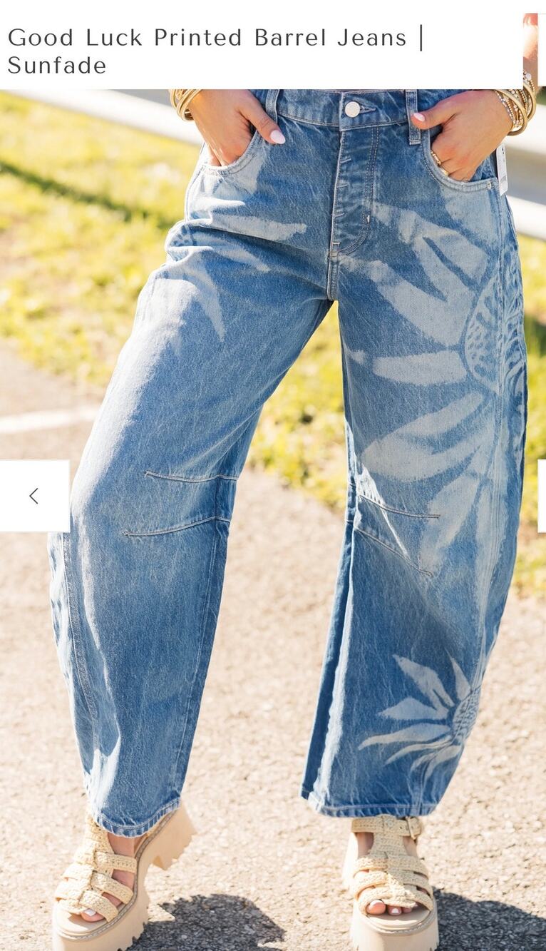 Free People Good Luck Barrel Pants in Sunfade - Size 27